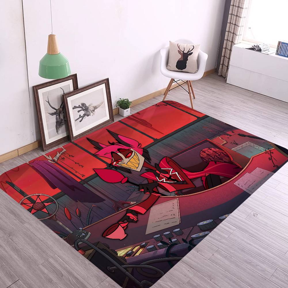 Beliebter Anime H-Hotel H-Hazbin Alastor Flur Teppich Rutschfeste Waschküchenmatte Wäschedekor Balkon Kinder Wohnzimmer