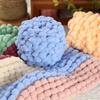 Velvet Ball Yarn Rainbow Pom Pom Yarn For Hand Knitting Blanket Carpet Cushion Scarf Line Colorful Yarn Woven Crochet Mat Thread