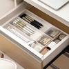 1 Pcs White Drawer Telescopic Storage Box Divider And Organizer Box For Home With Compartments For Storing Kitchen Cutlery