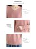 2025 Early Autumn Women's Korean V-neck Knitwear: Slimming Long Sleeve Solid Color Short Sweater