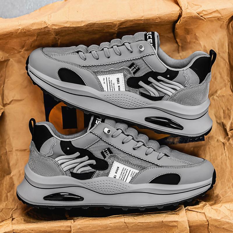 

Мужская обувь 2024 года, новый зимний тренд, универсальная спортивная обувь на платформе, повседневная обувь для бега, износостойкая модная обувь 39 серый