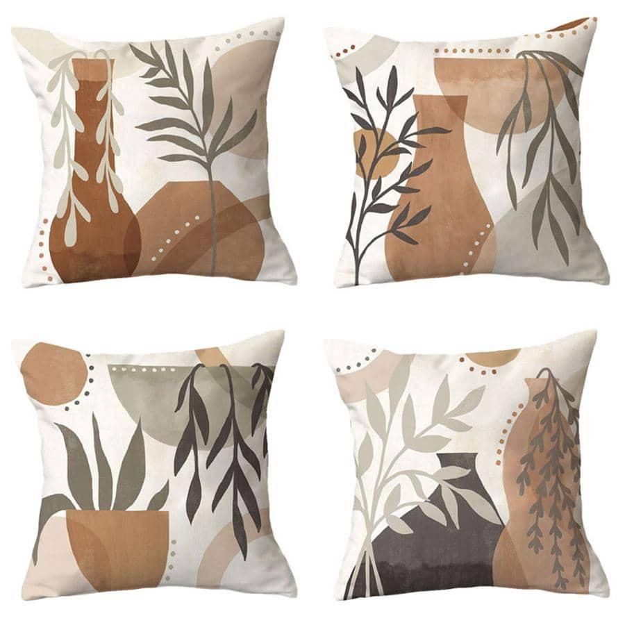 Nordic Abstract Flower Pillowcase Morandi Light Luxury Home Sleeping Pillow Cushion Cover