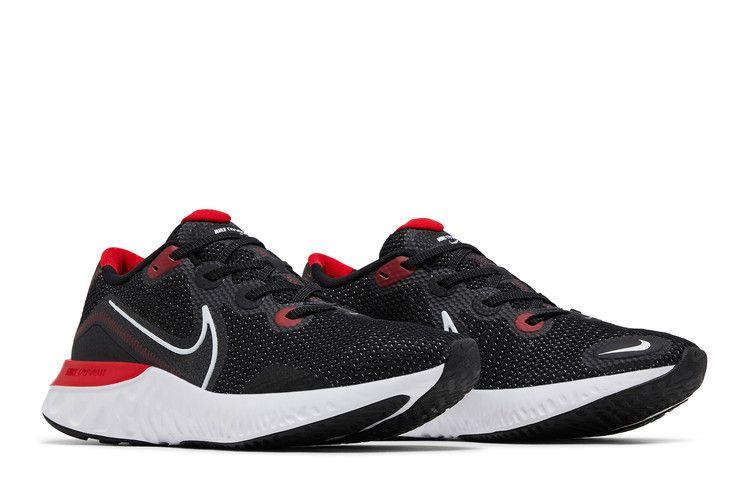 Nike Renew Run Black White University Red
