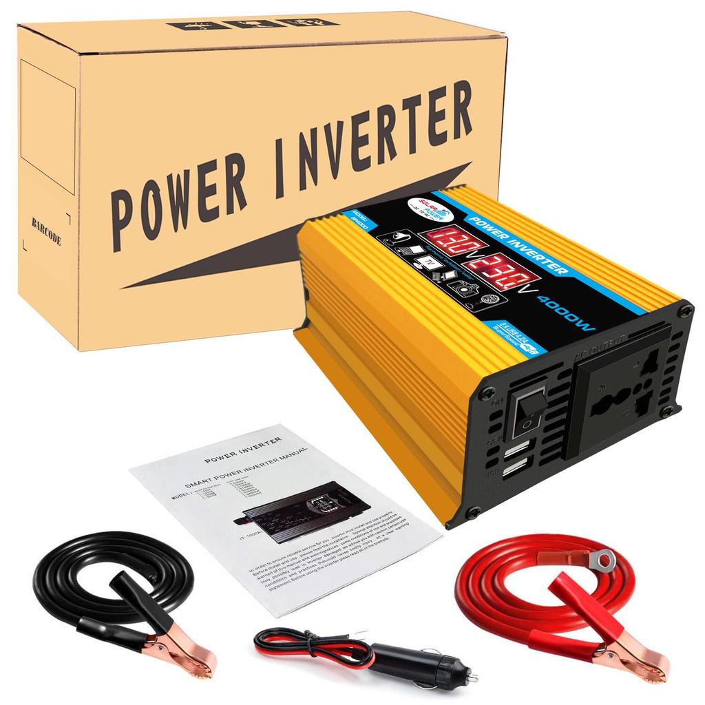 12V-220V/110V 300W Car & Home Inverter with Dual USB and Display
