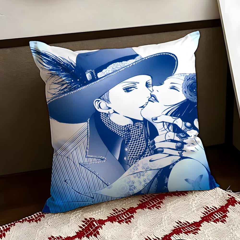 PParadise Anime KKiss Cushion Cover Reversible Soft Durable Pillow Cover Home  Car MultiScene Use for Daily Comfort