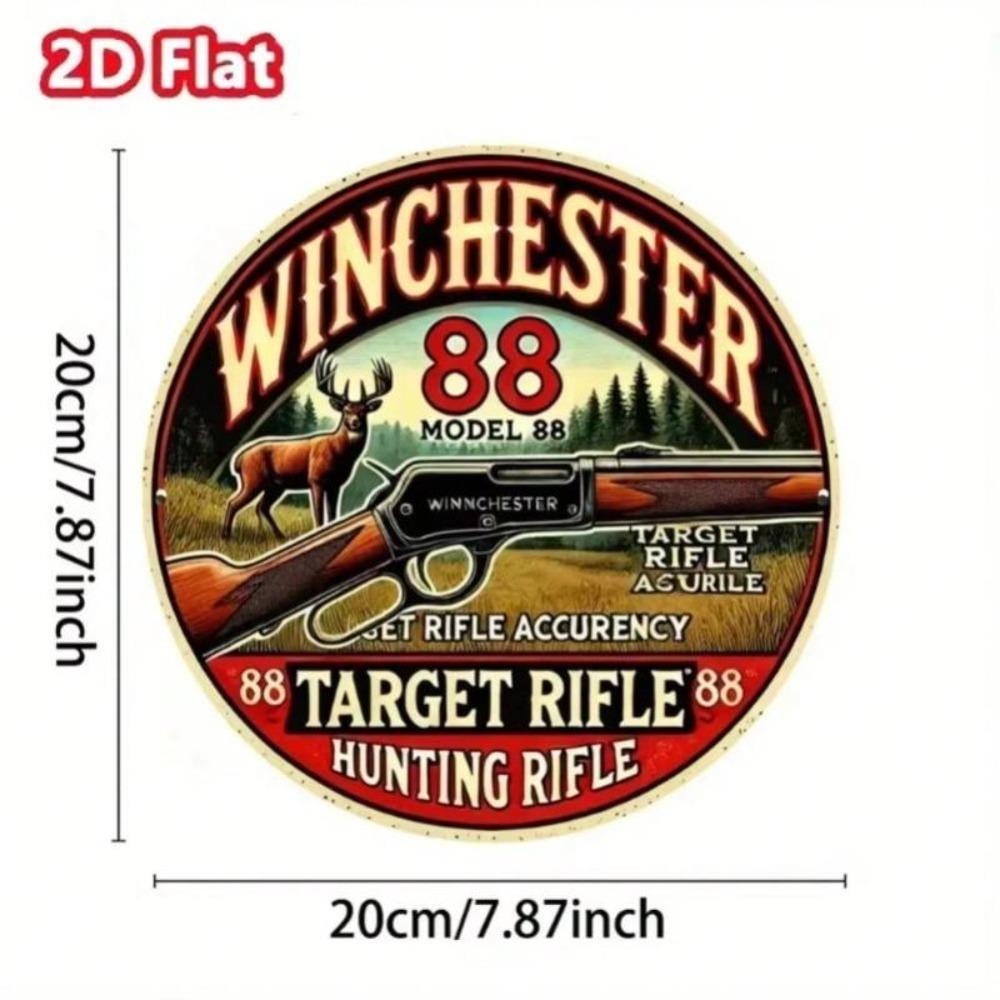 Vintage Winchester 88 Metal Tin Sign for Home Bar Decor Hunting Lodge Wall Art