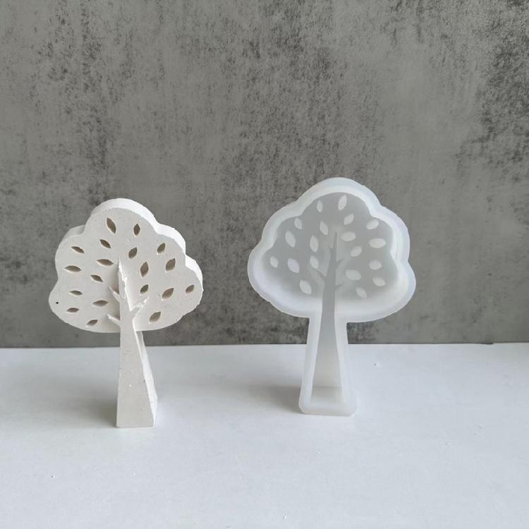 Gypsum Candle Silicone Molds for DIY Plasters Concrete Small Trees Resin Mould