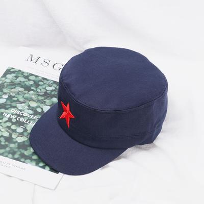 Gorra Plana Clásica de Algodón Unisex Sombreros de Sol Sombrero Estrella Roja