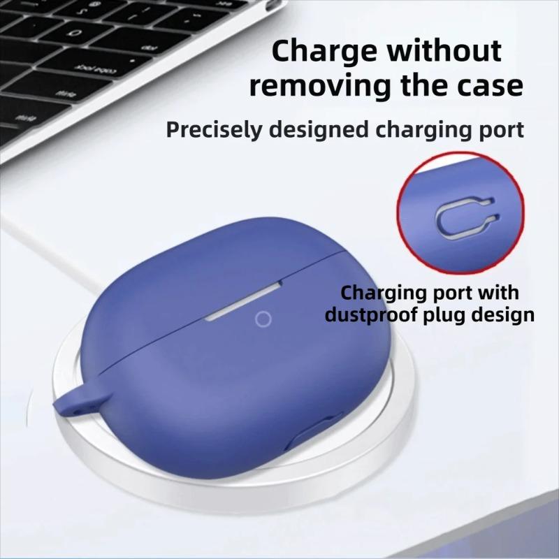 Non-Slip Silicone Cover for Huawei FreeBuds Pro 5 – Hi-Res Audio Earbuds Housing with Free Carabiner & Anti-Dust