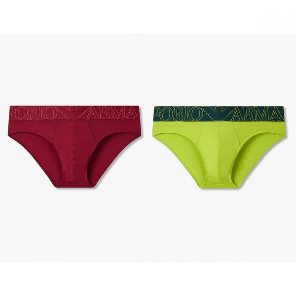 Emporio Armani Men S Cotton briefS Wide Banding Set 2  0815311009  0815311010 S(95)
