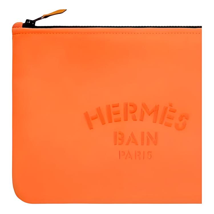Hermes Neobain 28 Embossed Logo Nylon Clutch Bag Medium Women clutch bag Orange H104312M03