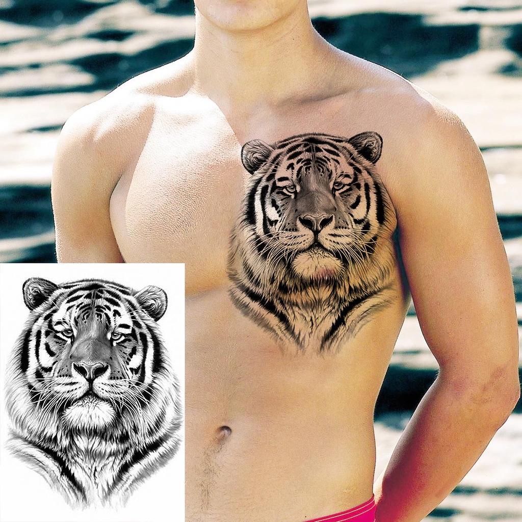 Realistic Long-lasting Animal Head Temporary Tattoo Stickers