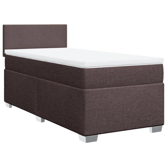 Exclusive House - Slatted Bed Base with Mattress Dark Brown 100x200 Cm