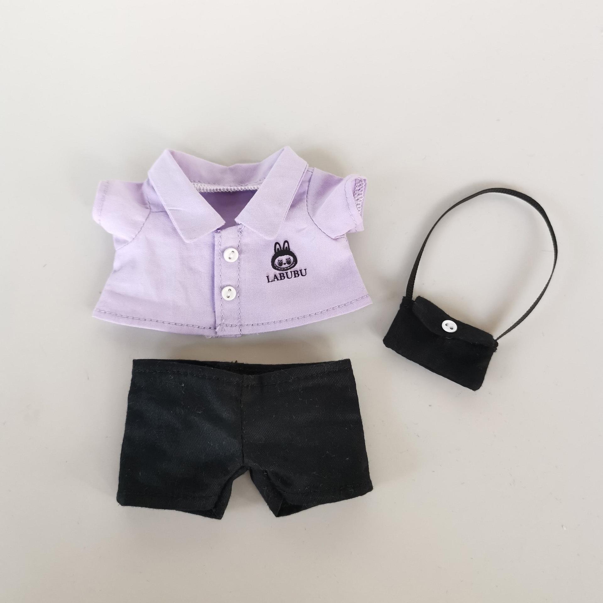 

Лабубу 17 см Красный комбинезон Повседневный наряд Слепая коробка 17CM Labubu Size