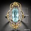 New jewelry, retro court style hollow flower ring, fashionable zircon ring accessories