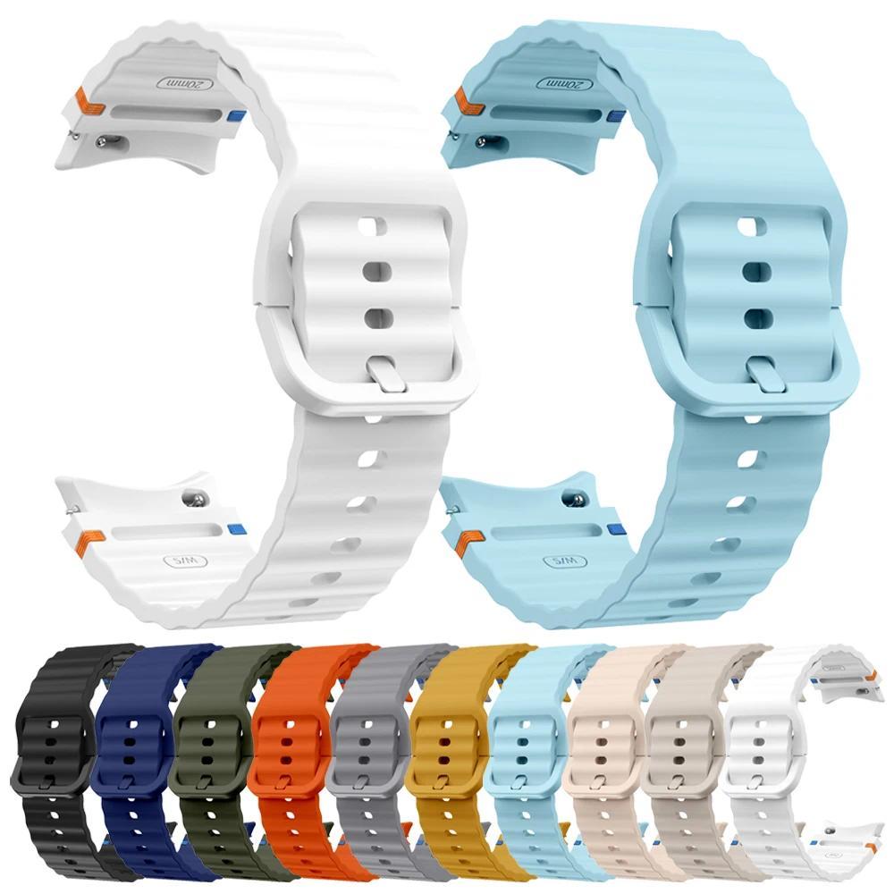 Oryginalny Silikonowy Pasek Do Samsung Galaxy Watch 7/FE/5 Pro Watch 6/4 Classic 44mm 40mm Bransoleta Pasek Correa Galaxy Watch 7 Pasek