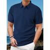 Sommer Dünn Atmungsaktiv Schweißableitend Kurzärmelig Locker Lässig Einfarbig Jacquard Herren Poloshirts