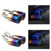 Slant Dual Outlet Car Exhaust Tip Stainless Steel Nozzle for Muffler Silencer Modified Exhaust Systems Universal Car Exterior