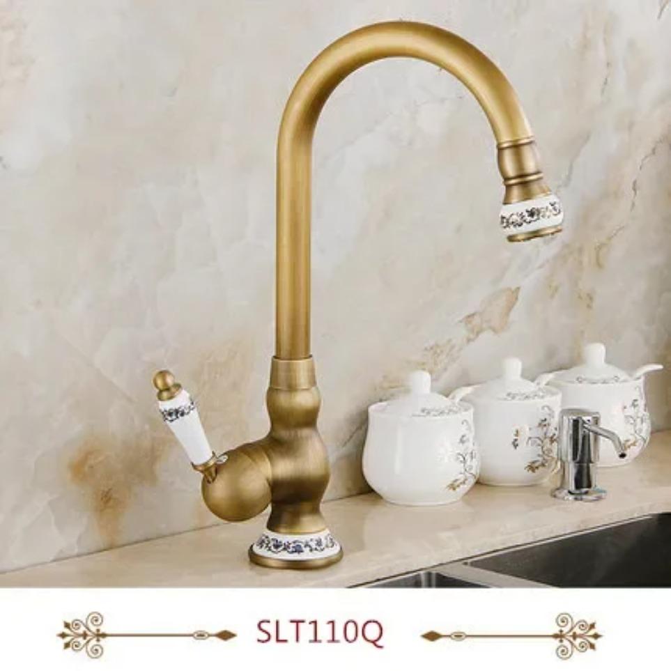 

Смесители для кухни, античный цвет, кран Cozinha, латунный поворотный излив, смеситель для кухни с одной ручкой, смеситель для мойки