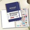 1Pc Blue Undated Budget Planner Spiral Monthly Finance Organizer With Savings Tracker Debt Tracker Expense Log Stickers