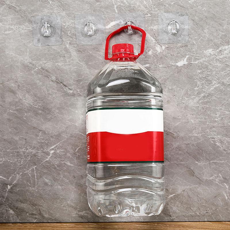 5Pcs Super Glue Hook Transparent Strong Self Adhesive Wall Hangers For Kitchen