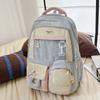 Color Block Junior High School Student Schoolbag Women's Large Capacity Travel Backpack Student Backpack