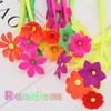 5PCS Soft Silicone Flowers Gel Pens Colorful Flowers Ballpoint Pen 0.38mm Black Ink Pen School Office Stationary For Kids Gift