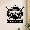 Custom Snowboarder Metal Wall Art, Personalized Goggle Name Sign for Home Decor Hot Sale