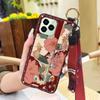 Fashion Elderly Lady Phone Case For Oukitel C21 Pro Phone Holder Shockproof Anti-knock Waterproof Wrist Strap Soft Case
