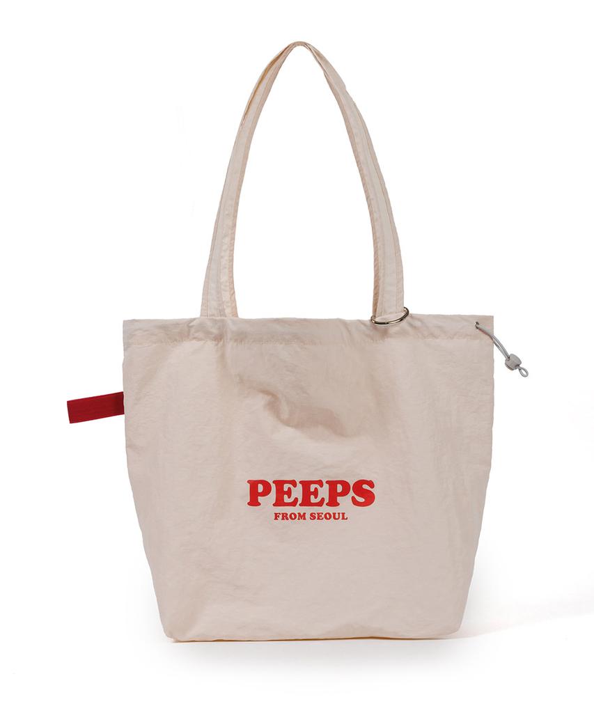 Peeps Cloud Shoulder Bag (Ivory) String Shoulder Bag With Keyring