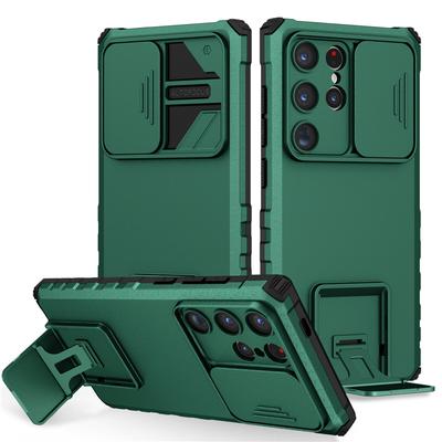 Funda de Cámara con Deslizador para Lente Para Samsung Galaxy S24 Ultra S23 Plus S22 S21 S20 FE Armadura Resistente a Golpes Soporte Trasero