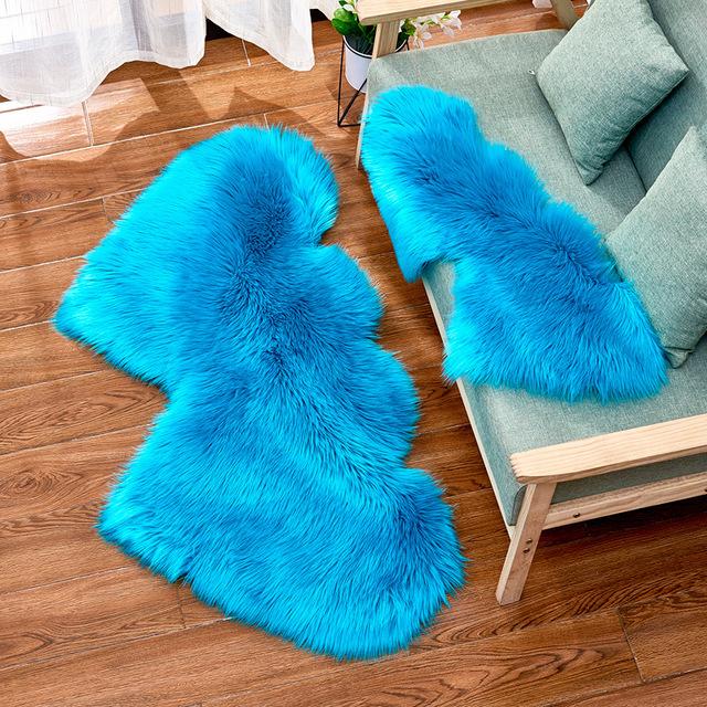 Fluffy Rug Fur Carpets For Living Room Home Decor Bedroom Kid Room Floor A Peach Heart Mat Decoration Salon Thicker Pile Rug 