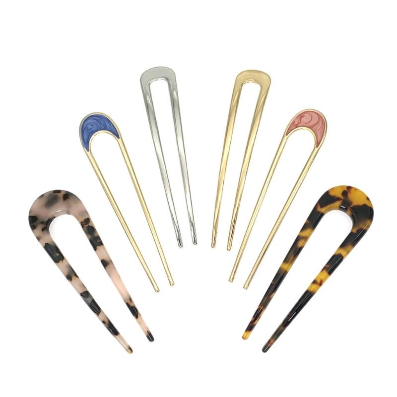 Unique Hair Fork Large French Metal Hair Clip For Women Elegant Bun Styling Hair Pins Vintage Hairstyle Accessories