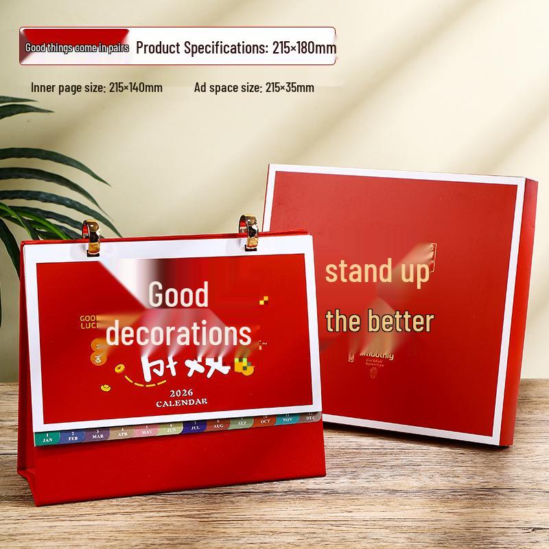 2026 Large Leather Desk Calendar: Double-Ring Monthly Planner for Business & Exams