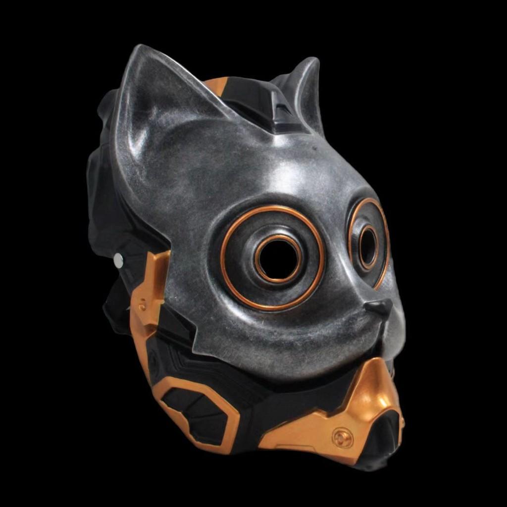 Punk Cat Mask For Halloween Party With Resin Material And Fun Costume Accessory For Cosplay Events