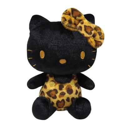 Brinquedo de Pelúcia Masculino K Company Hello Kitty (Estampa de leopardo) Preto/Castanho KTH-ON2-BKB
