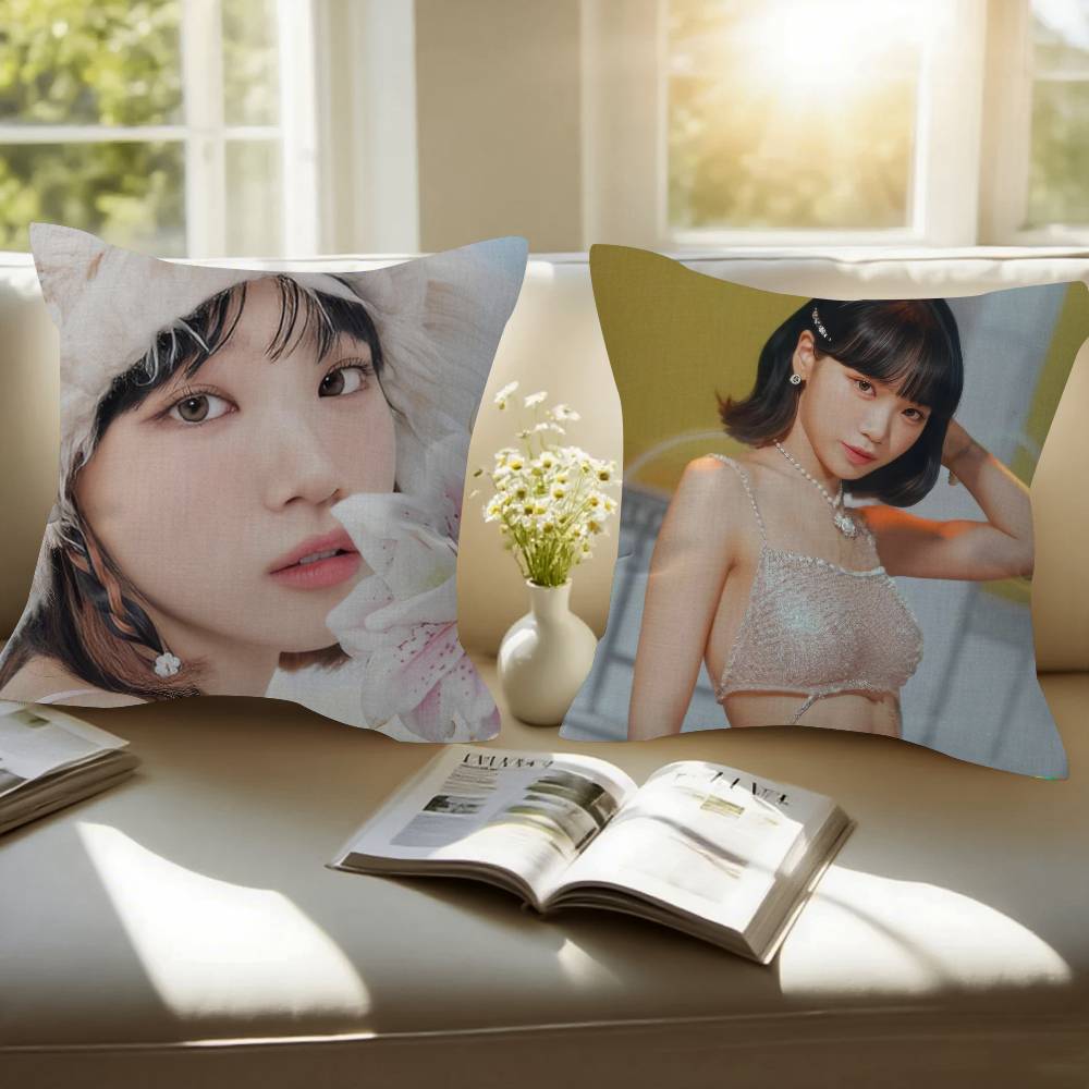 Singer C-Chaewon Beauty Pillow Cover For Bedroom Room And Living Room Sofa Decorative Cushion Cover