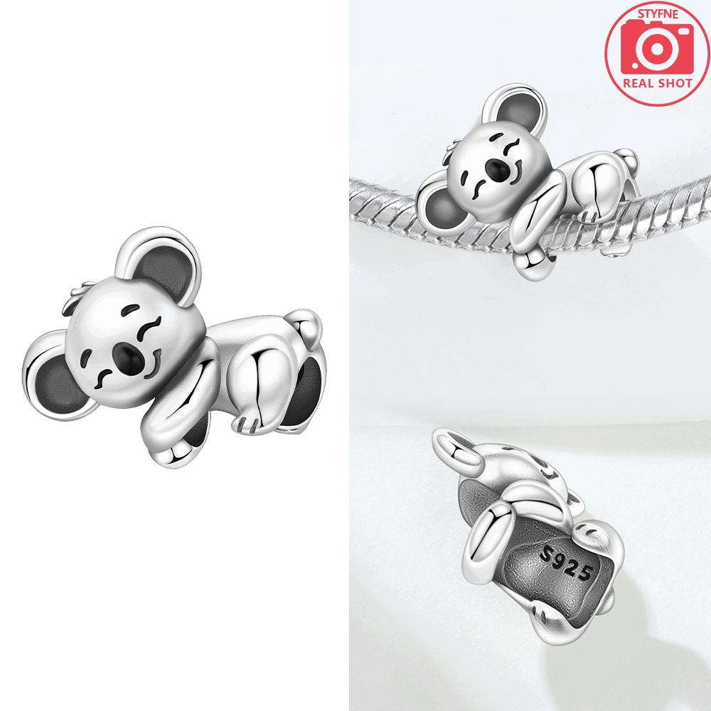 Original Charm Copper Penguin Blue Zircon Rabbit Koala Animals Beads Fit Bracelet Accessory Gift Jewelry Diy Women