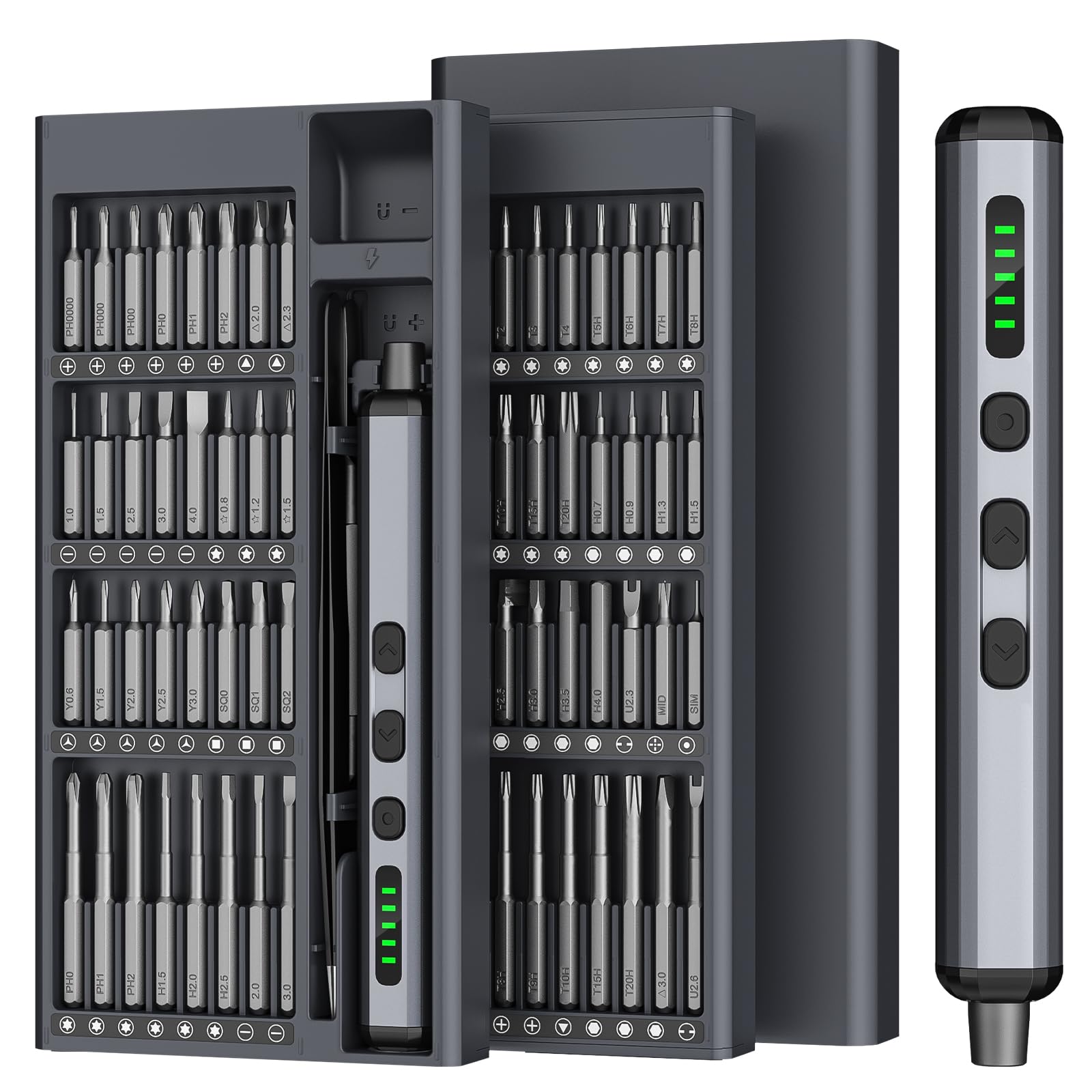 

Электрическая отвертка 3,7 В, Мини-набор прецизионных отверток Беспроводные магнитные отвертки с битами Перезаряжаемый инструмент для ремонта 68 в 1