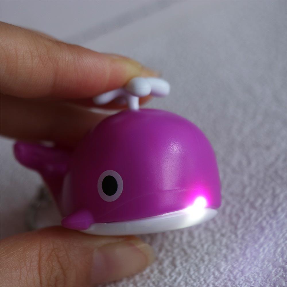 Sounds Light Sea Whale Keychain with Sound Animal LED Keychain LED Whale Keyring  Bag Decoration