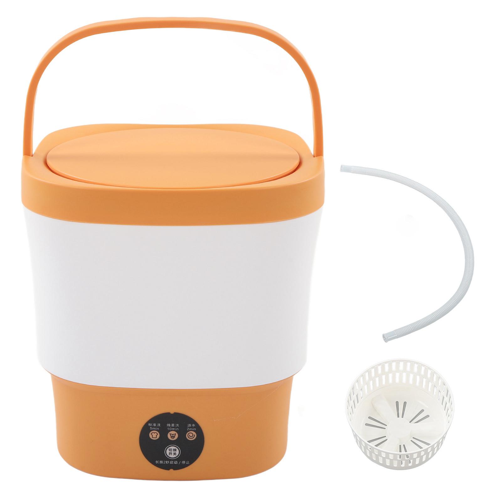 

9L Портативная стиральная машина Blue Light Многофункциональная мини-стиральная машина для путешествий в общежитии оранжевый