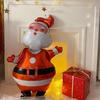 D5 2Pcs 119cm Large Squinting Santa Claus Aluminum Film Balloons Christmas Party Shopping Mall Decoration Christmas Supplies