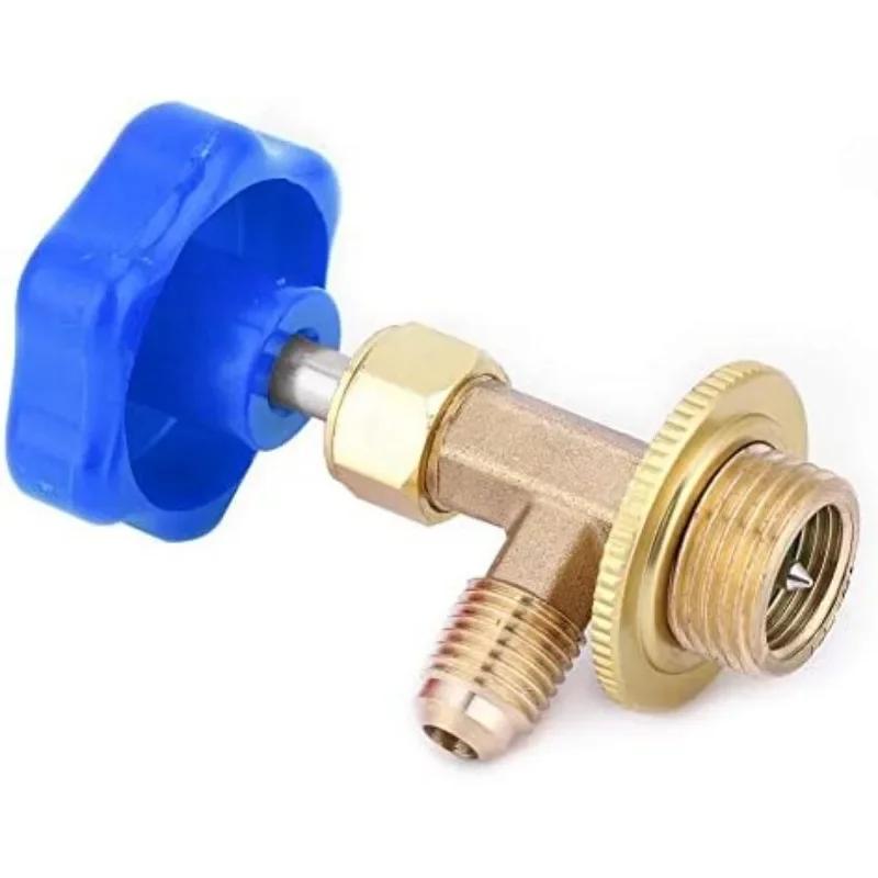 Refrigerant Bottle Opener Air Conditioner Refrigerant Can Tap Valve Bottle Opener Tool Brass Dispensing Valve R410 D4L5