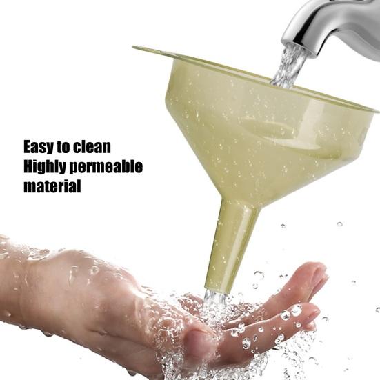 Yousheng 2Pcs Wide Mouth Kitchen Filling Funnel, Oils Liquid Soy Sauce Powder Transfer Funnel, Food Grade Canning Funnel for Bottles &