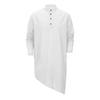 Minimalist Long Shirts Men's Shirt Robe Loose Indian & Pakistani Clothing New Chinese Casual Tops Knee-Length Casual Outerwear