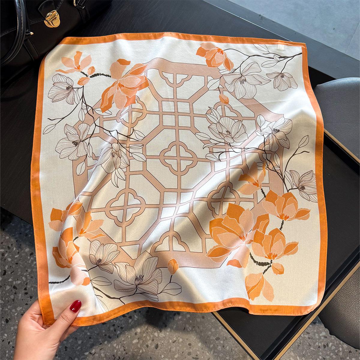 

100% Шарф из тутового шелка Женские шали Платок Шарфы Пашмина Шейный платок Женский Хиджаб Бандана Роскошная Весенняя Мода bufanda Real Silk 53x53cm