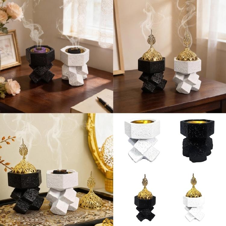 Contemporary Crosses Styles Resin Incenses Burners Holder Spiritual Aromatherapies Meditations for Home or Office