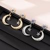 Stud Earrings with Moon and Star Pendants Jewelry Gifts