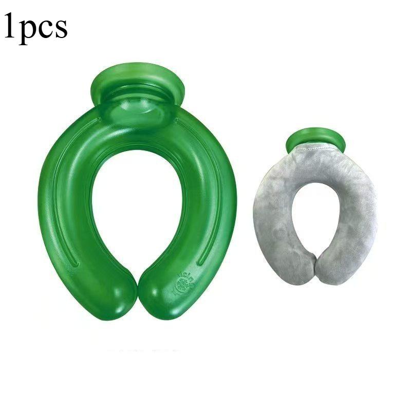 850ml U-förmiger Heiß-Kalt-Beutel für Nackenschmerzen Hochdichtes PVC-Nackenkissen mit großer Einfüllöffnung Haushaltsprodukte für heiß und kalt