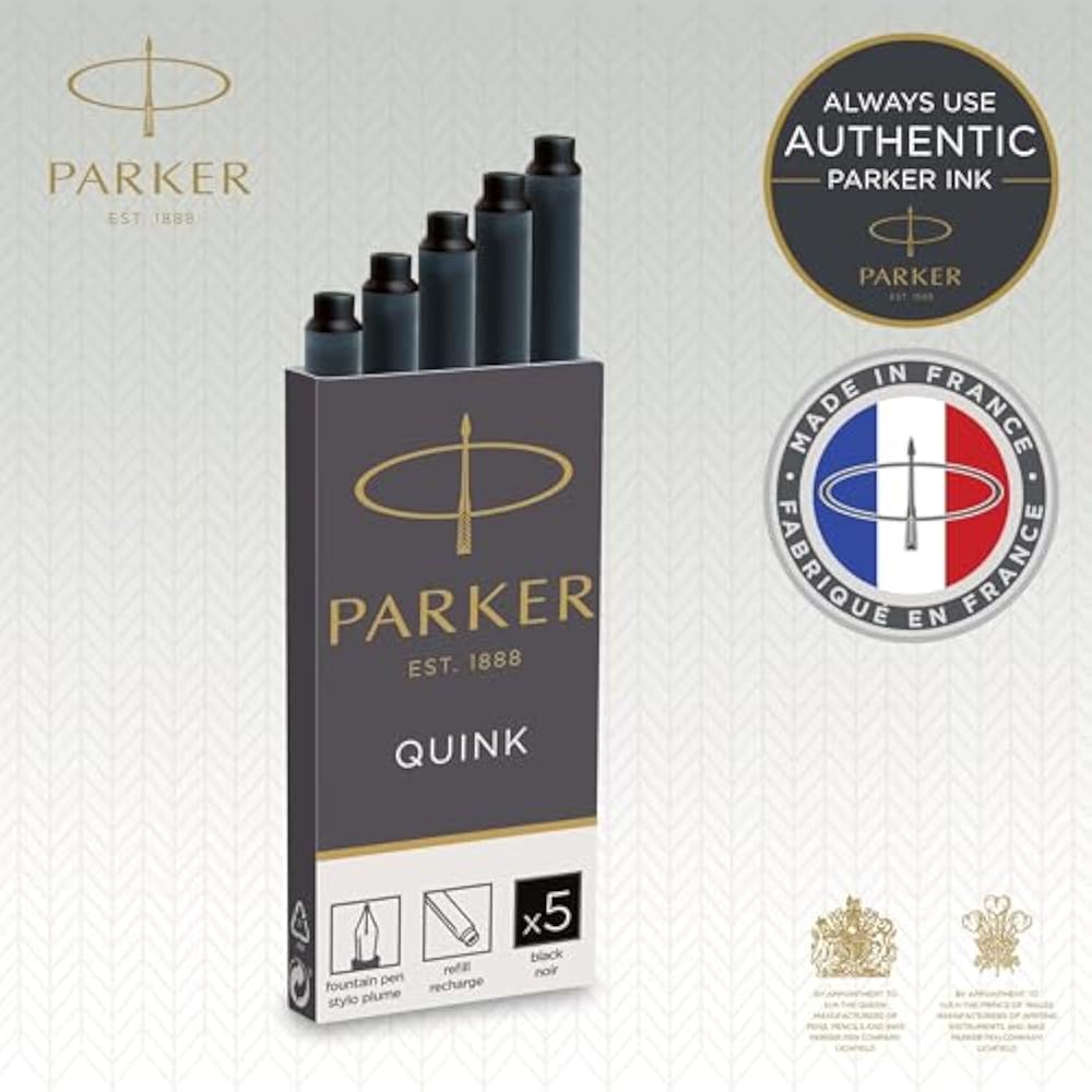 PARKER PARKER Cartridge Ink QUINK BLACK 3 BOX SET (5 BOXES PER BOX) 1950382